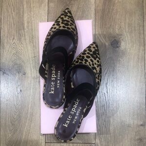 Kate Spade Black and Tan Leopard Heels